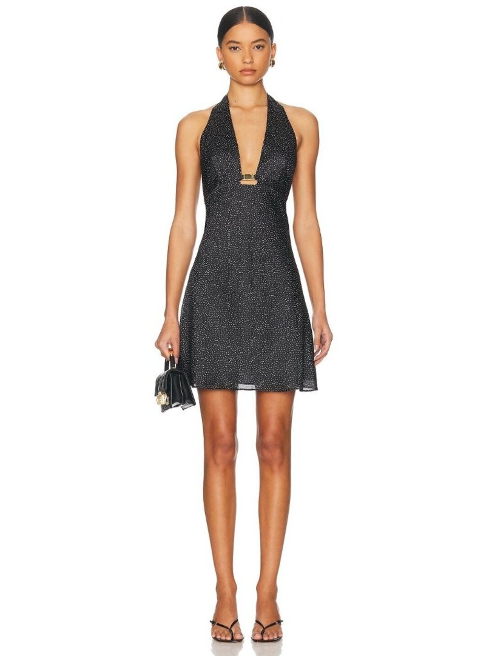 Alexis Zari Dress in Nero Dot Polka Black